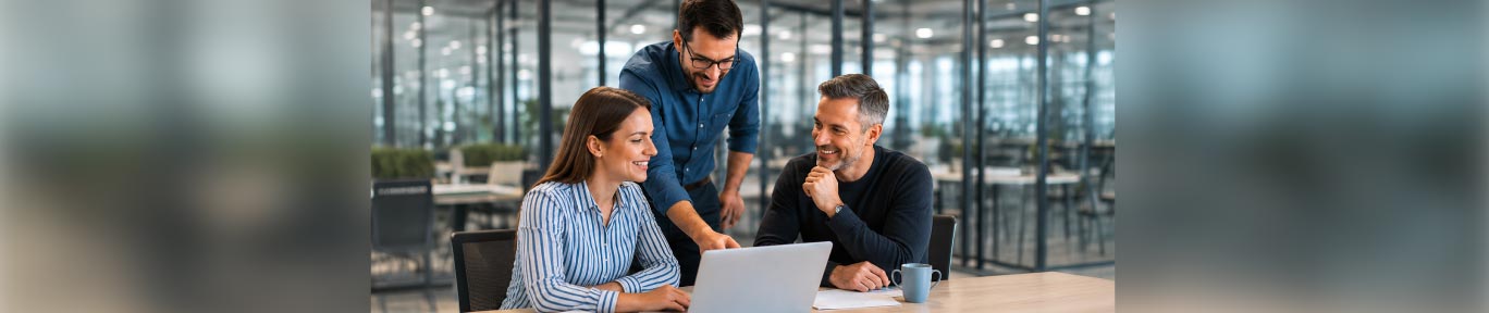 Une formatrice accompagne des participants en formation
